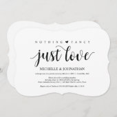 Rustige Elopement Reception Kaart (Voorkant / Achterkant)