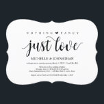 Rustige Elopement Reception Kaart<br><div class="desc">Deze Rustic-uitnodigingskaart is perfect voor je trouwfeest. Voeg je gegevens toe in het overeenkomende zwarte lettertype/lettertype. #TeeshaDerrick</div>