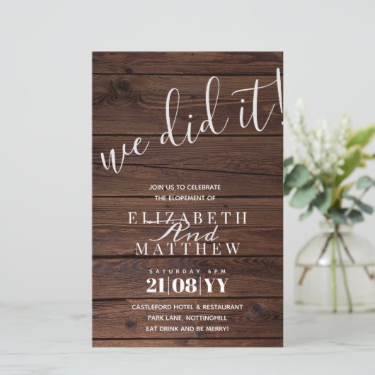 Rustige Elopement Wedding Reception EDIT TEKST (Staand voorkant)