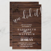 Rustige Elopement Wedding Reception EDIT TEKST (Voorkant / Achterkant)