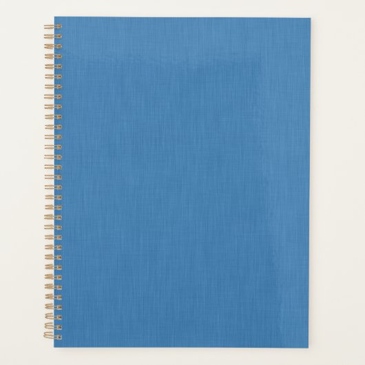 Rustige en eenvoudige effen blauwe textuurachtergr planner (Voorkant)