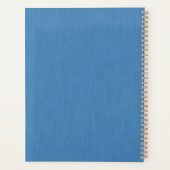 Rustige en eenvoudige effen blauwe textuurachtergr planner (Achterkant)