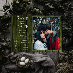 Rustige en eenvoudige foto Groen sparen de Datum Save The Date