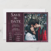 Rustige en eenvoudige foto | Magenta slaat de datu Save The Date (Voorkant)