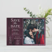 Rustige en eenvoudige foto | Magenta slaat de datu Save The Date (Staand voorkant)