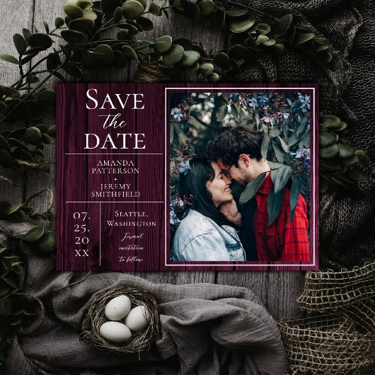 Rustige en eenvoudige foto | Magenta slaat de datu Save The Date