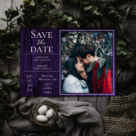 Rustige en eenvoudige foto | Paars Opslaan van dat Save The Date