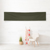 Rustige en eenvoudige olijfgroene textuurachtergro spandoek (Insitu)