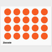 Rustige en eenvoudige oranje textuur achtergrond ronde sticker (Vel)
