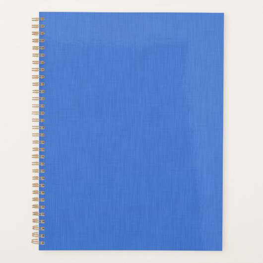 Rustige en eenvoudige visuele blauwe textuur achte planner (Voorkant)