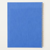 Rustige en eenvoudige visuele blauwe textuur achte planner (Achterkant)