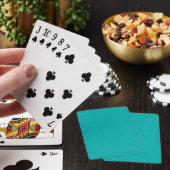Rustige en eenvoudige visuele turquoise gestructur pokerkaarten (Insitu)