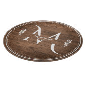 Rustige en elegante monogram Faux Rood Snijplank (Hoek)