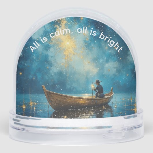 Rustige en heldere nachtvisser sneeuwbol (Achterkant)