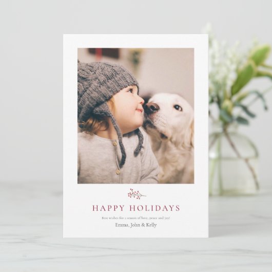 Rustige en minimalistische kerstfeestdag Kaart (Staand voorkant)