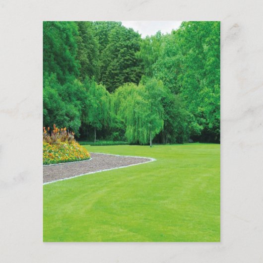Rustige en professionele gazon & landschapsarchite flyer (Achterkant)