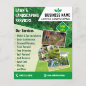 Rustige en professionele gazon & landschapsarchite flyer (Voorkant)