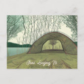 Rustige en vredige camping scene | Gezegde Hi Briefkaart (Voorkant)