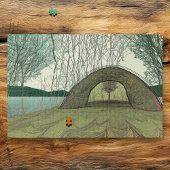 Rustige en vredige camping scene legpuzzel