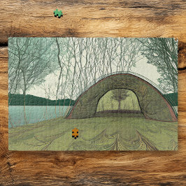Rustige en vredige camping scene legpuzzel