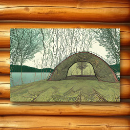 Rustige en vredige camping scene poster