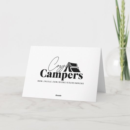 Rustige en vredige camping thema verjaardag kaart (Achterkant)