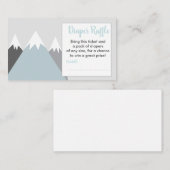 Rustige Enc-kaartje voor het bergsnowflake-luierve Informatiekaartje (Voorkant / Achterkant)