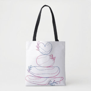 Rustige energie – Zen kleurrijke Canvas tas