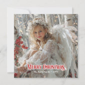 Rustige engel download kerstgroet feestdagenkaart (Voorkant)