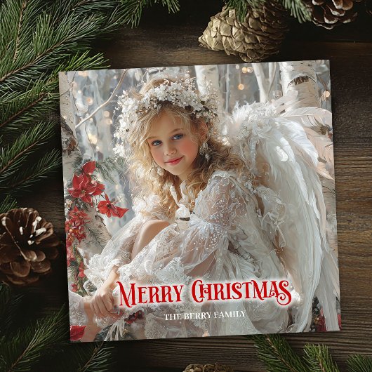Rustige engel download kerstgroet feestdagenkaart