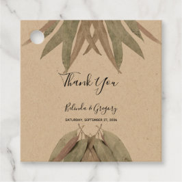 Rustige esucalyptus Leaf Wedding Gift Bedankjes Labels