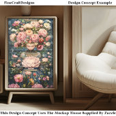 Rustige etherische meisje weelderige bloemen AG1O  Tissuepapier