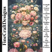 Rustige etherische meisje weelderige bloemen AG1O Tissuepapier