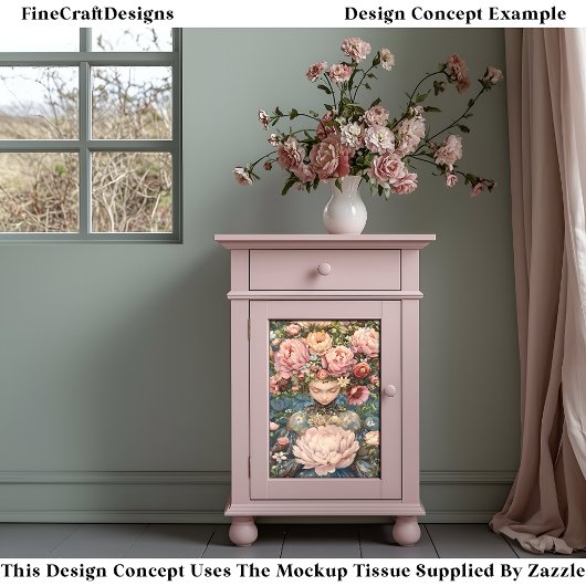 Rustige etherische meisje weelderige bloemen AG1Z  Tissuepapier