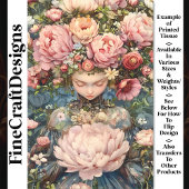 Rustige etherische meisje weelderige bloemen AG1Z Tissuepapier