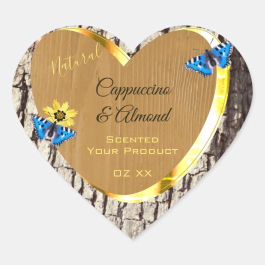 Rustige etiketten met natuurlijke boomschors van h (Voorkant)