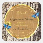 Rustige etiketten met natuurlijke boomschors van h (Voorkant)