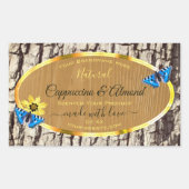 Rustige etiketten met natuurlijke boomschors van h (Voorkant)