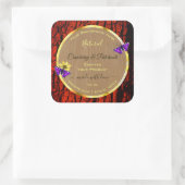 Rustige etiketten van houten producten Paarse butt (Tas)