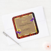 Rustige etiketten van houten producten Paarse butt (Envelop)