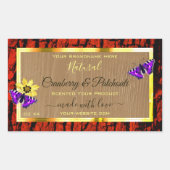 Rustige etiketten van houten producten Paarse butt (Voorkant)