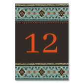 Rustige etnische tribale winterbruiloft kaart (Achterkant)