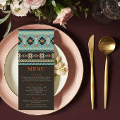 Rustige etnische tribale winterbruiloft menu