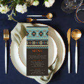 Rustige etnische tribale winterbruiloft menu