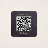 Rustige Eucalyptus Botanische bruiloft QR-code RSV Vierkante Visitekaartjes (Achterkant)