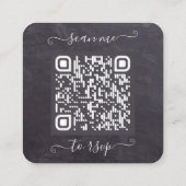 Rustige Eucalyptus Botanische bruiloft RSVP QR-cod Informatiekaartje (Achterkant)