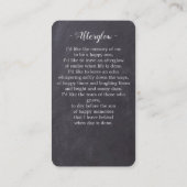 Rustige Eucalyptus Botanische gedenkbakkersKaart S Contactkaartje (Achterkant)