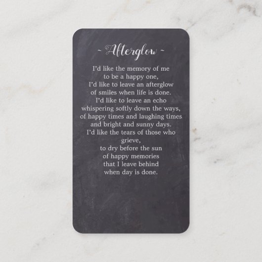 Rustige Eucalyptus Botanische gedenkbakkersKaart S Contactkaartje (Achterkant)