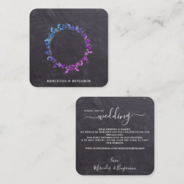 Rustige eucalyptus Botanische QR-code bruiloft Vierkante Visitekaartje