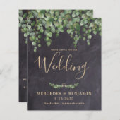 Rustige Eucalyptus Budget QR Code Weddenschap Uitn (Voorkant / Achterkant)